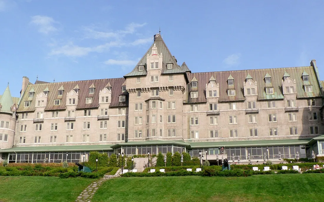 Fairmont Le Manoir Richelieu above its terraced gardens