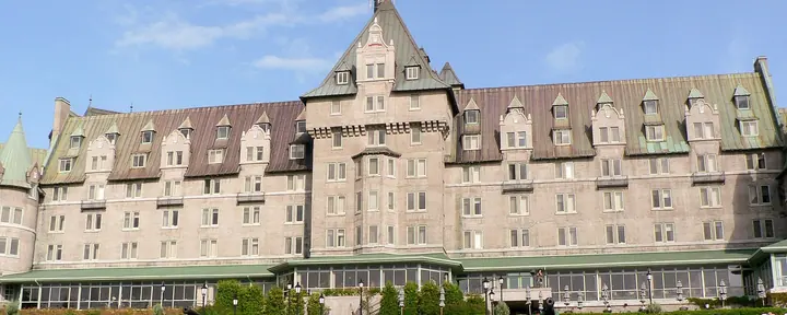 Fairmont Le Manoir Richelieu above its terraced gardens